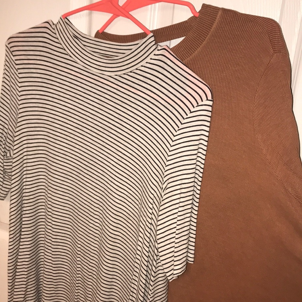 2 American eagle tops, open back